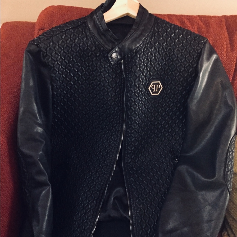 LEATHER BOMBER JACKET-PHILIPP PLEIN